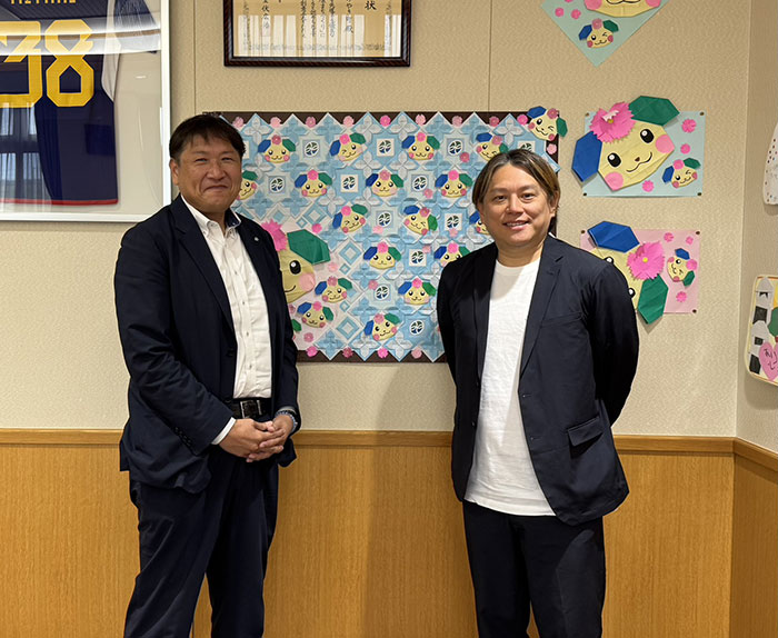 佐賀県みやき町への表敬訪問の様子